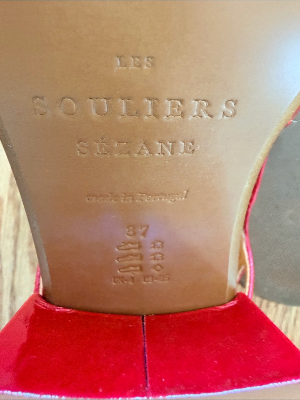 Sézane Patent Red Paula Babies Size 37 - Picture 5 of 8